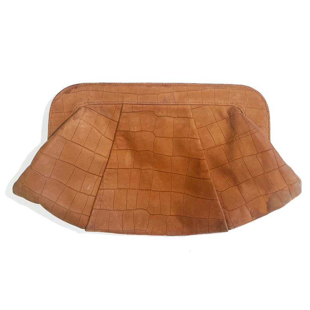 Lauren Merkin Suede Clutch (Tan/Brown)